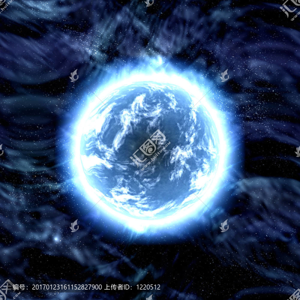 太空中的熾熱星球