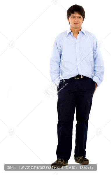 站在白色上的隨便的人