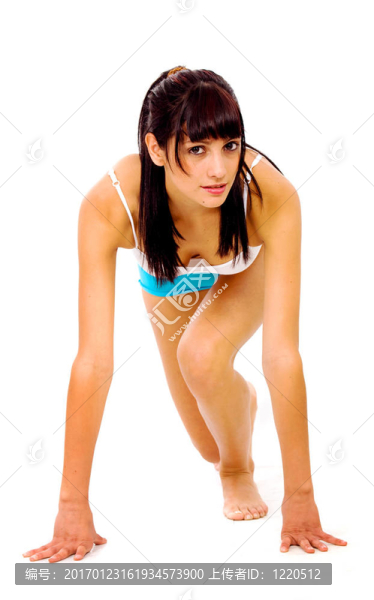 適合的女孩準(zhǔn)備比賽