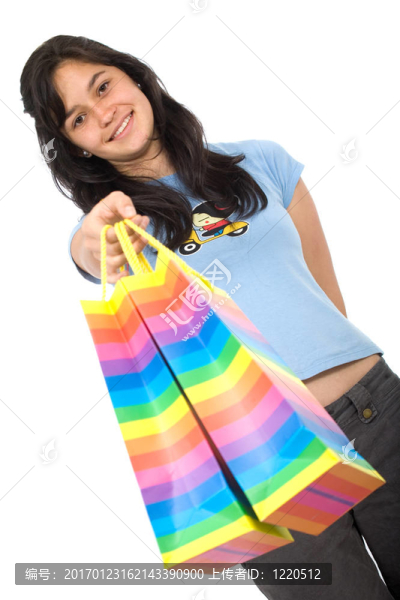 帶購物袋的女孩