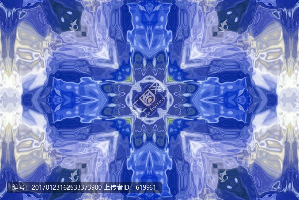 藍(lán)色夢(mèng)幻拼花花型圖案