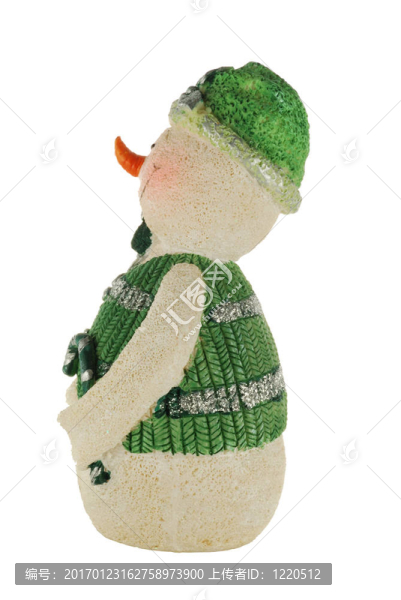 綠色衣服上的雪人