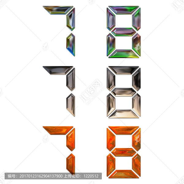 三維金屬數(shù)字集