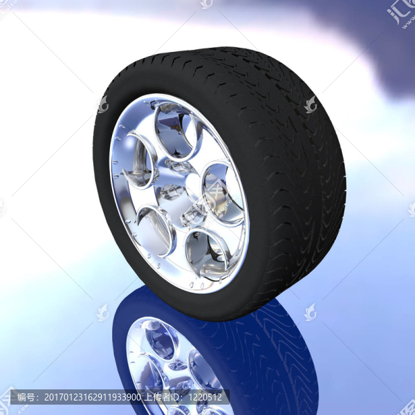 具有反射的汽車輪胎輪