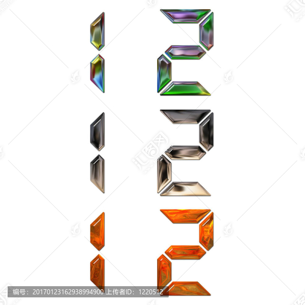 三維金屬數(shù)字集