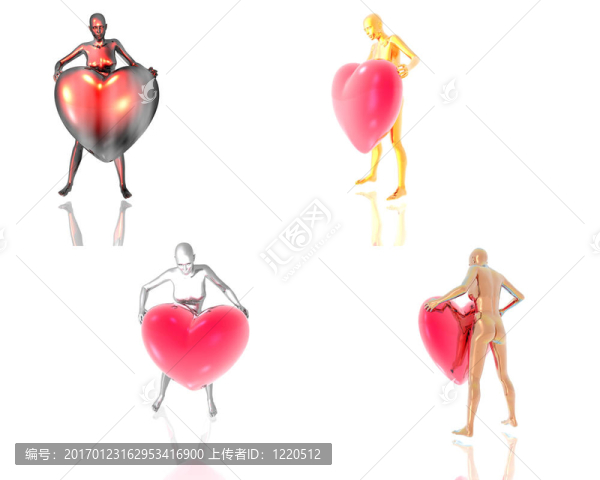 3D黃金虛擬女孩