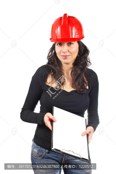 微笑的女建筑師