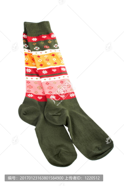 一雙五顏六色的襪子