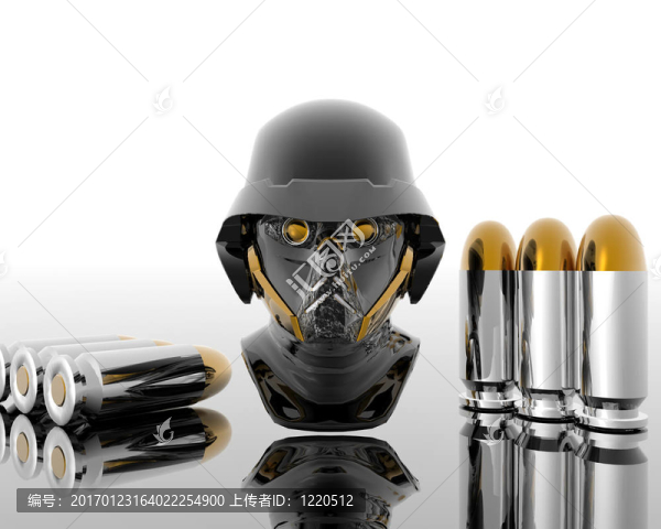 3D戰(zhàn)士用子彈的防毒面具