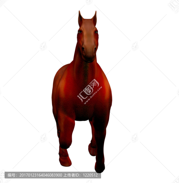 三維立體感斑斕的馬