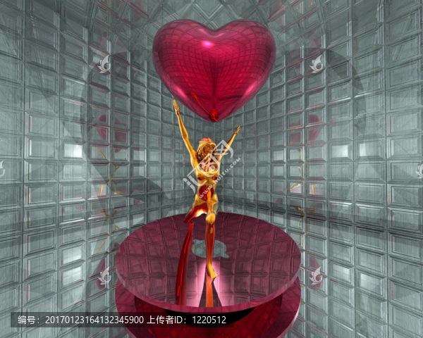 3D黃金虛擬女孩