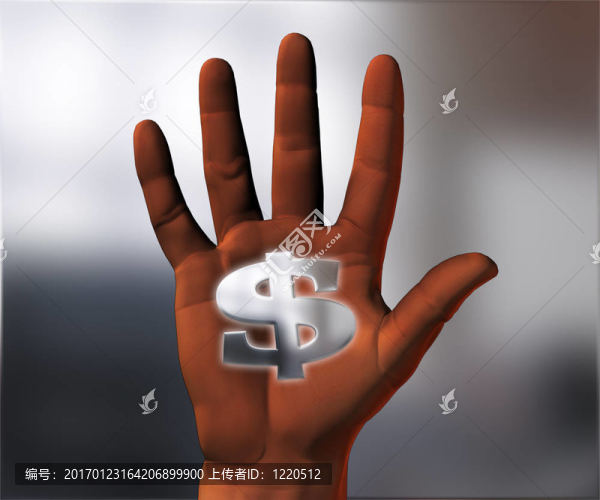 手里拿著一個(gè)金色的符號