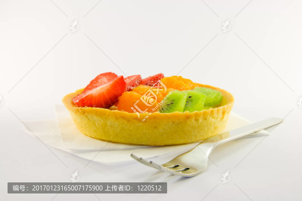 用叉水果撻