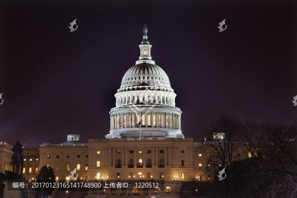 美國首都華盛頓特區(qū)首府之夜