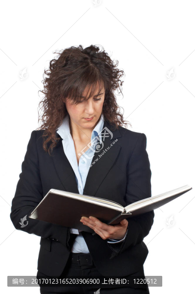 商務(wù)女人與書