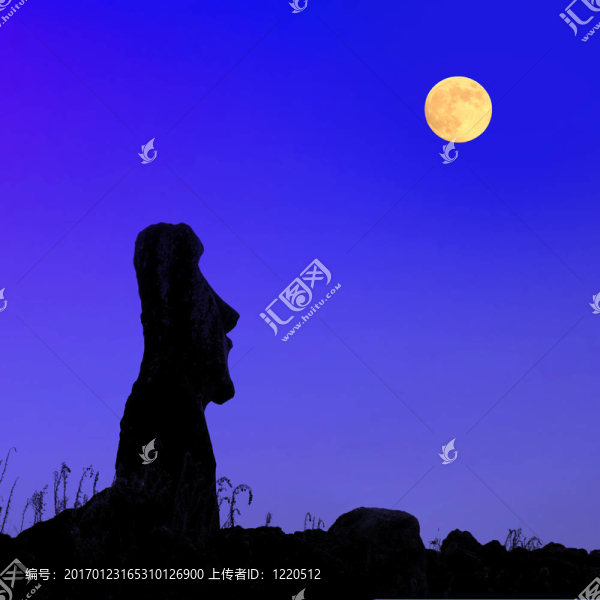 滿月的復(fù)活島