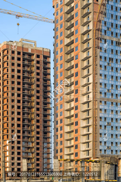 建筑正在施工中的高層建筑