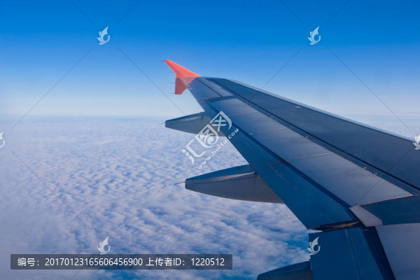 多云天空的空中觀