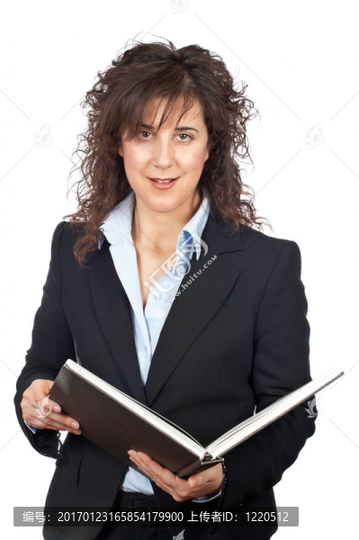商務(wù)女人與書