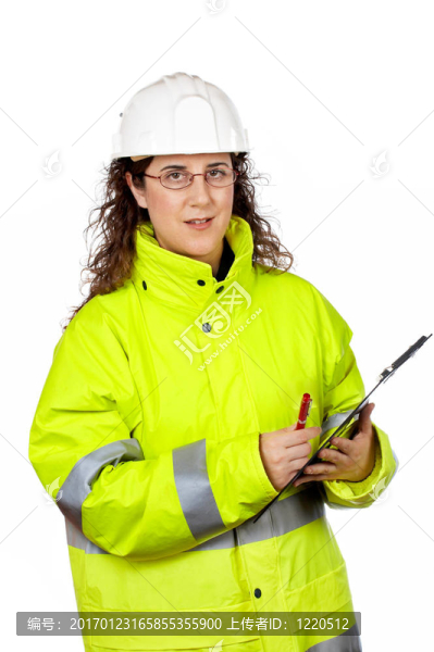 女建筑工人寫作