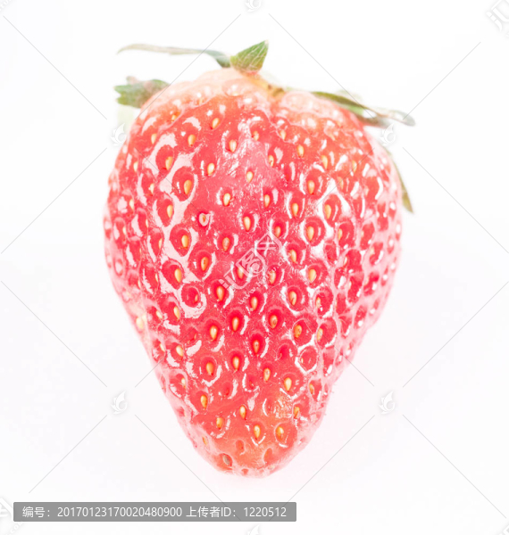 White上的草莓