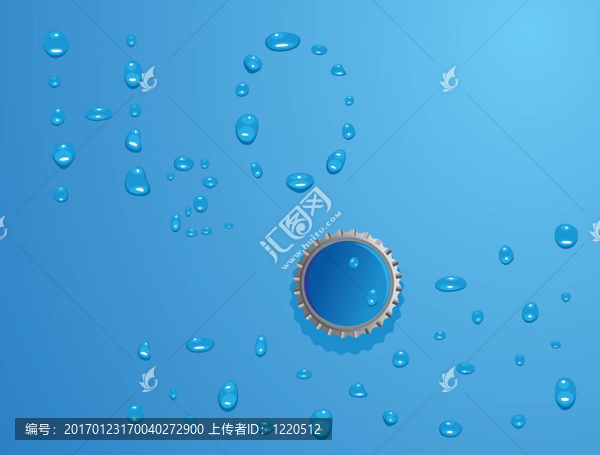 水滴在瓶蓋