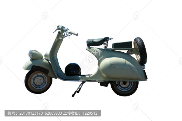 復(fù)古的偉士牌摩托車（路徑包括）