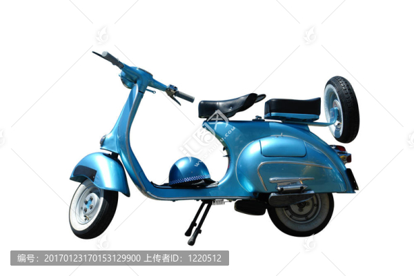 復(fù)古的偉士牌摩托車（路徑包括）