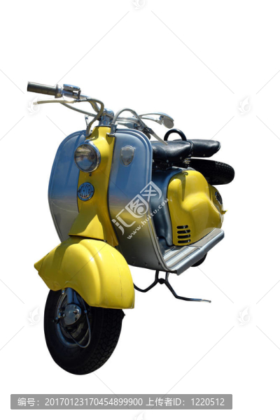 老式黃色摩托車（包括路徑）