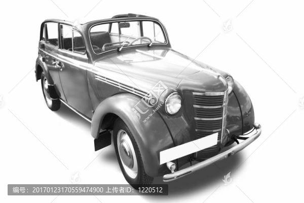 灰色的老式汽車