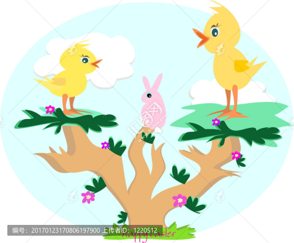 復活節(jié)小雞和Rabbit,Tree