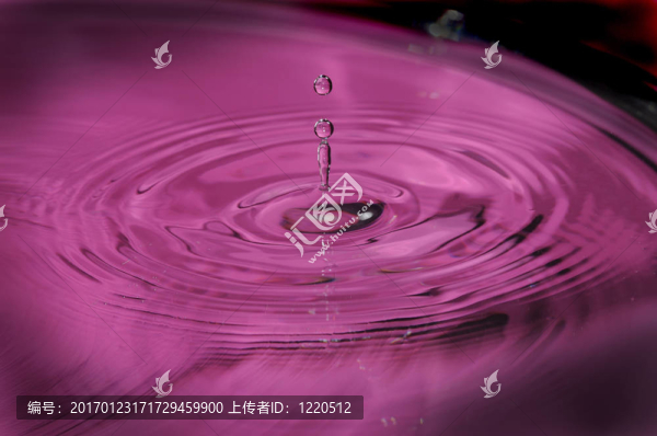 水滴和rpiples表面上