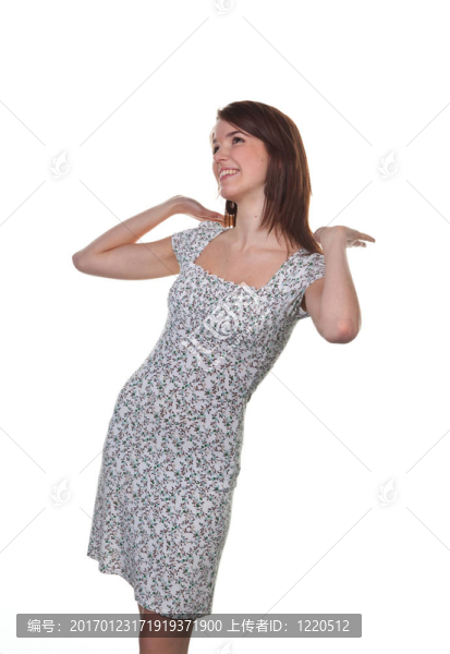 穿漂亮裙子的年輕女子