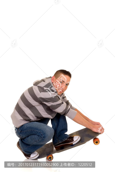 帥氣的微笑滑板