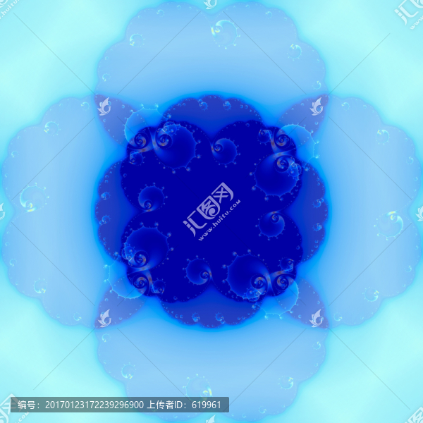 藍(lán)色夢(mèng)幻拼花花型圖案