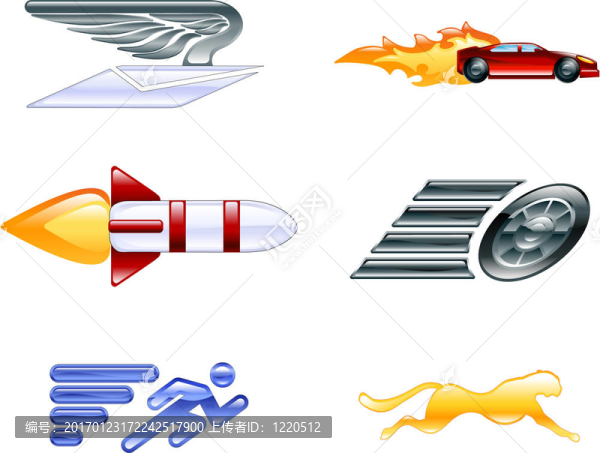 速度圖標(biāo)集系列設(shè)計(jì)元素