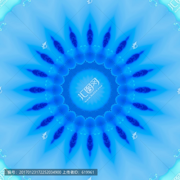 藍(lán)色夢(mèng)幻拼花花型圖案