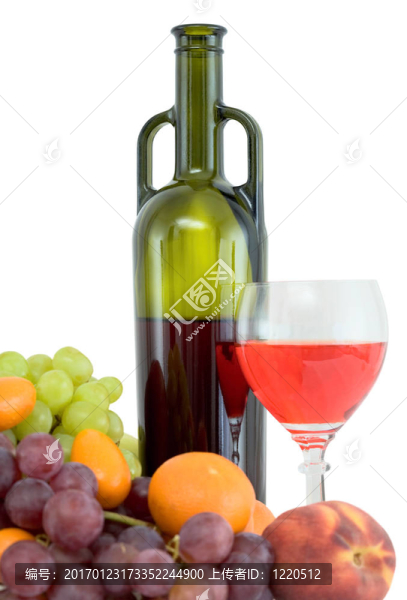明亮的生活與酒和水果