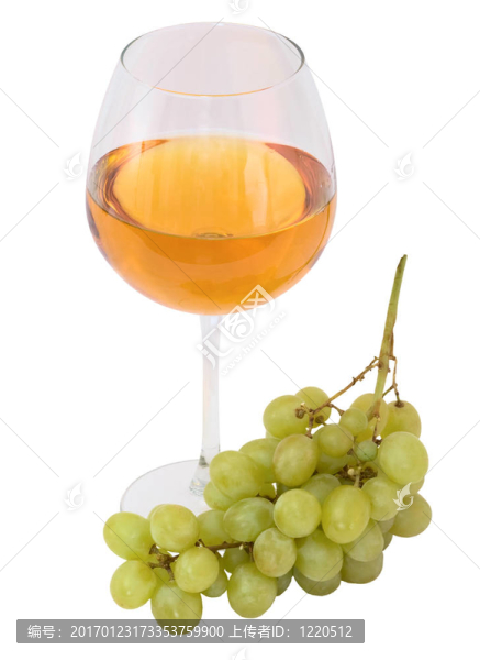 靜物與一杯葡萄酒和葡萄