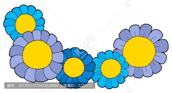 可愛的藍色花朵