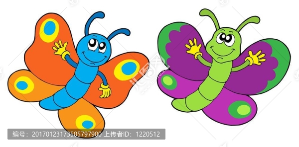 一對滑稽的蝴蝶