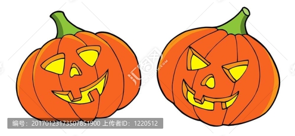 一對(duì)萬圣節(jié)南瓜