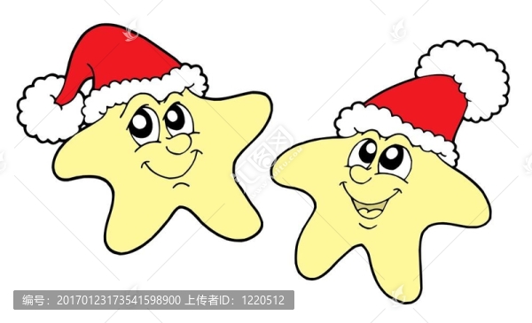 圣誕帽的星星