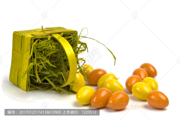 復(fù)活節(jié)雞蛋和籃子