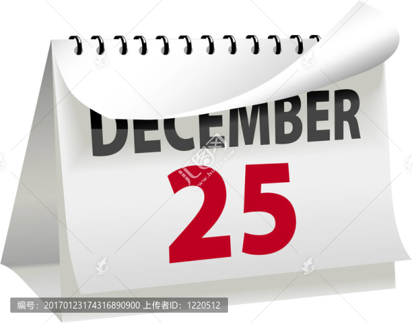 日歷把一頁(yè)變成圣誕12月25日-匯圖網(wǎng) www.fosd68.com 日歷把一頁(yè)變成圣誕12月25日
