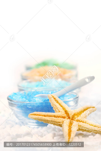 彩色海鹽和海星