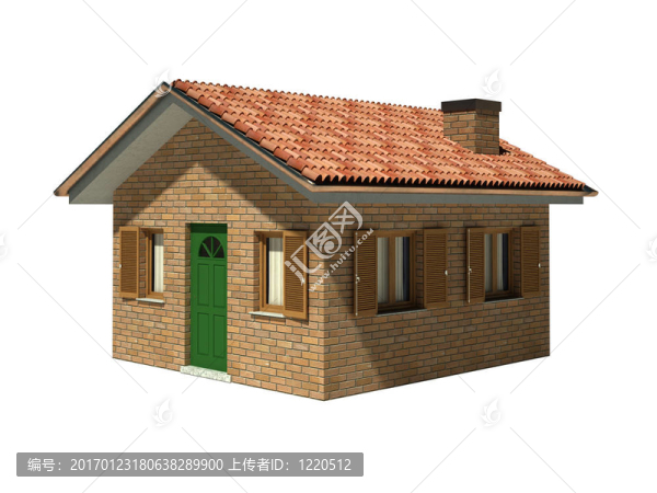孤立的房子模型