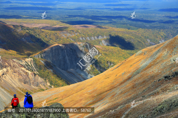 長白山主峰地貌風光