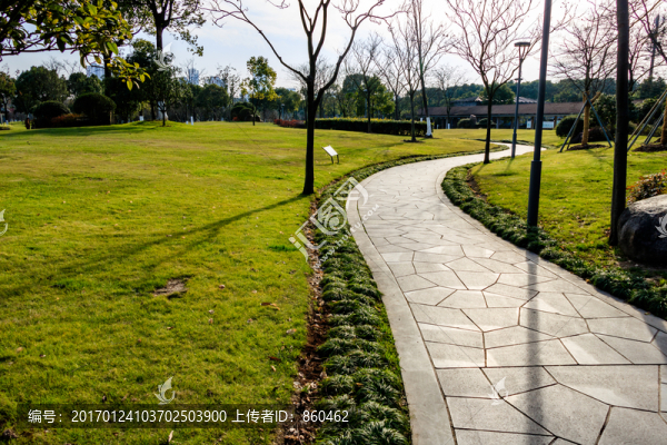 公園石板路