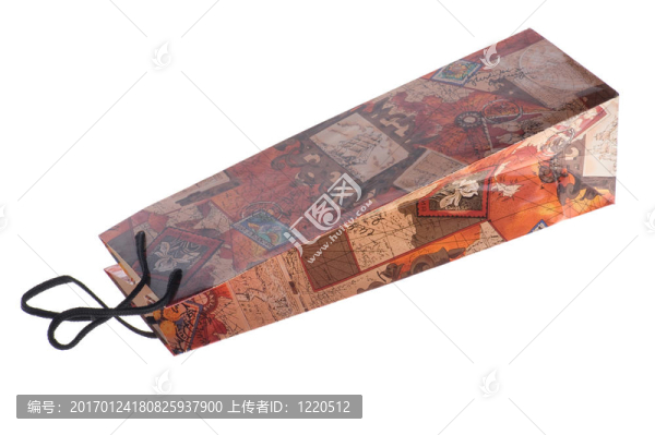 紙袋上白色的特寫